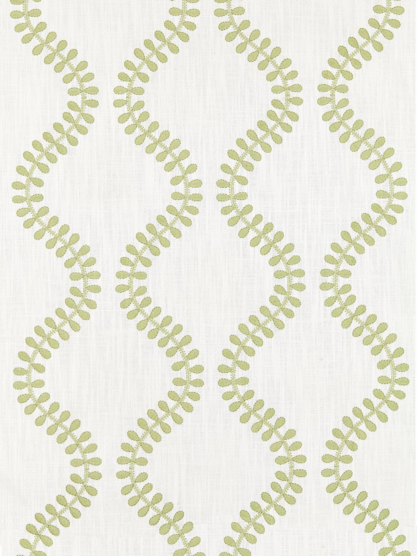 SCALAMANDRE  FOGLIA EMBROIDERY FABRIC CELERY   - SC 000227127