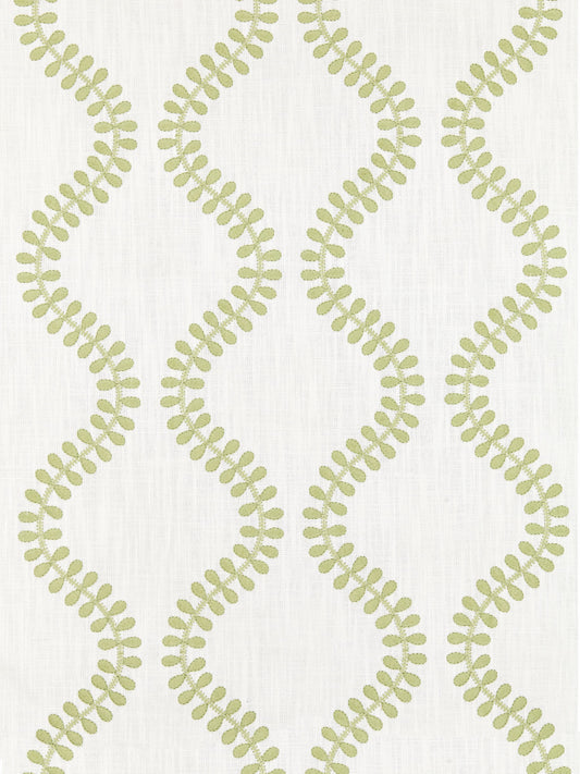 SCALAMANDRE  FOGLIA EMBROIDERY FABRIC CELERY   - SC 000227127