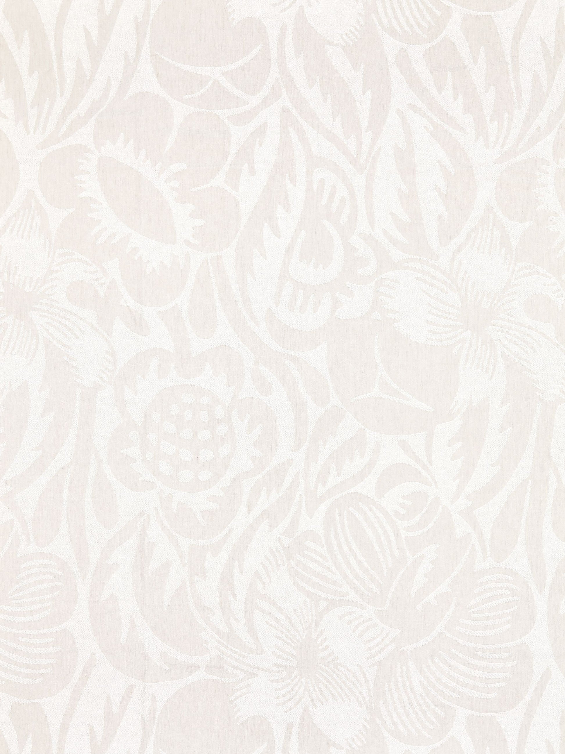 SCALAMANDRE  DECO FLOWER FABRIC PEARL GREY   - SC 000227131