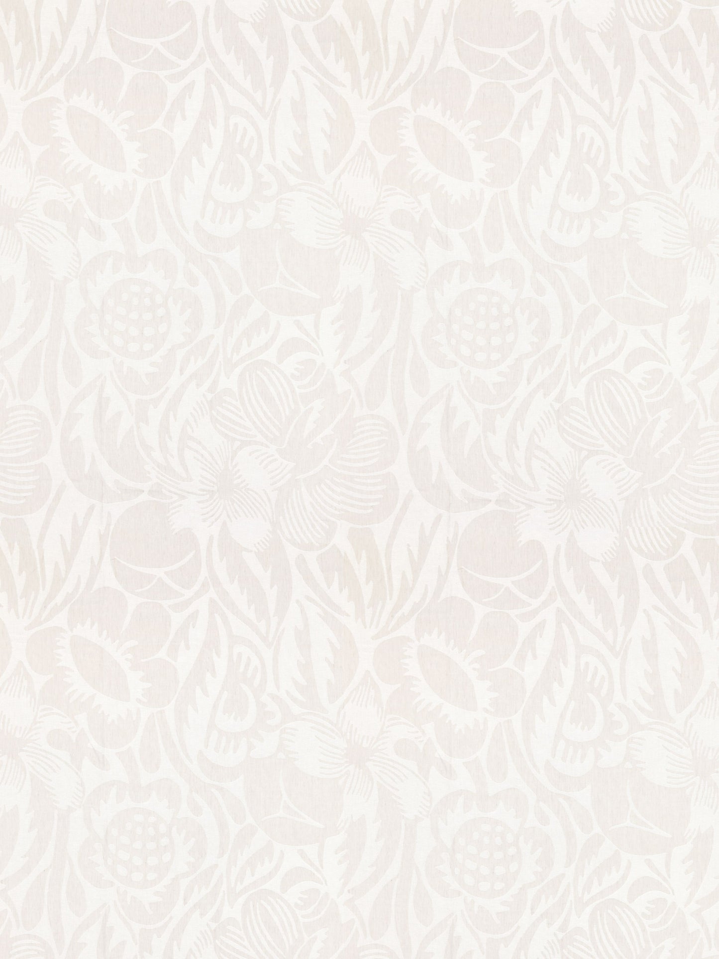 SCALAMANDRE  DECO FLOWER FABRIC PEARL GREY   - SC 000227131 NEW SKU # SC271310002