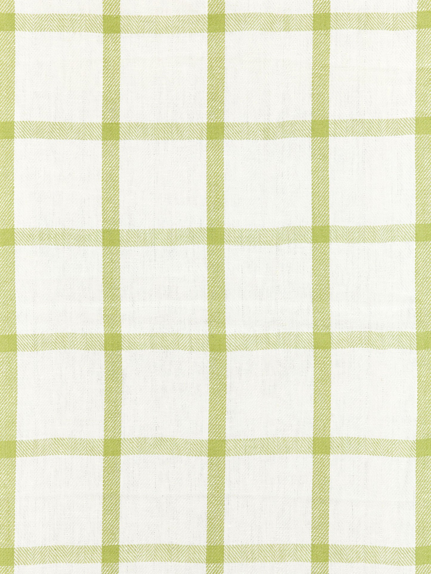 SCALAMANDRE  WILTON LINEN CHECK FABRIC GREEN TEA   - SC 000227152