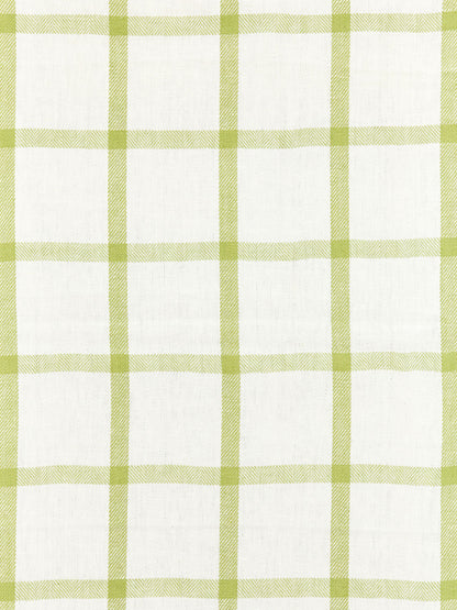 SCALAMANDRE  WILTON LINEN CHECK FABRIC GREEN TEA   - SC 000227152 NEW SKU # SC271520002