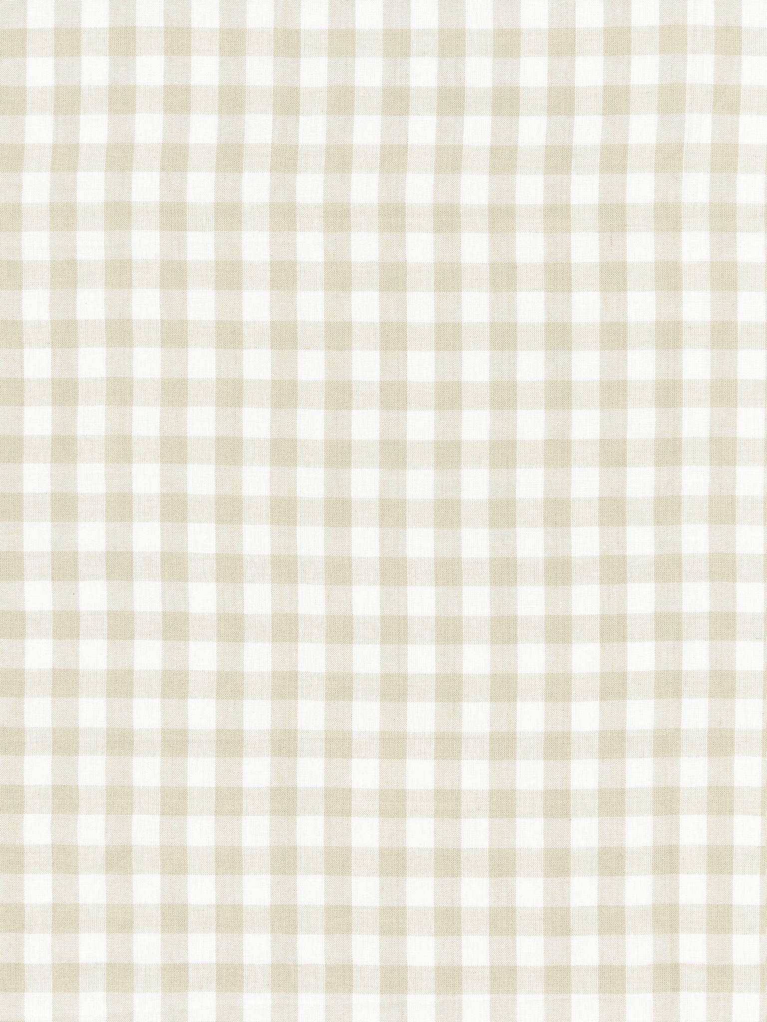 SCALAMANDRE  SWEDISH LINEN CHECK FABRIC FLAX   - SC 000227166