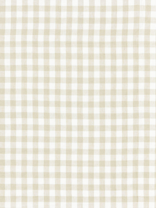 SCALAMANDRE  SWEDISH LINEN CHECK FABRIC FLAX   - SC 000227166