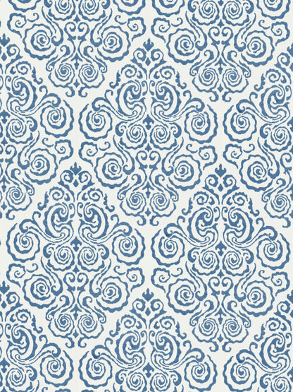 SCALAMANDRE  CIRRUS VELVET DAMASK FABRIC MORNING GLORY   - SC 000227219 NEW SKU # SC272190002