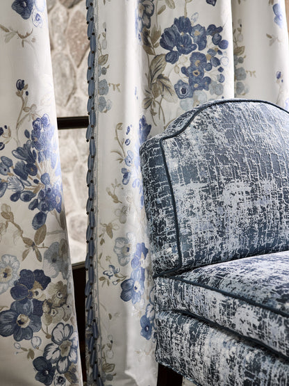 SCALAMANDRE  ANTONELLA LAMPAS FABRIC MORNING GLORY   - SC 000227224 NEW SKU # SC272240002