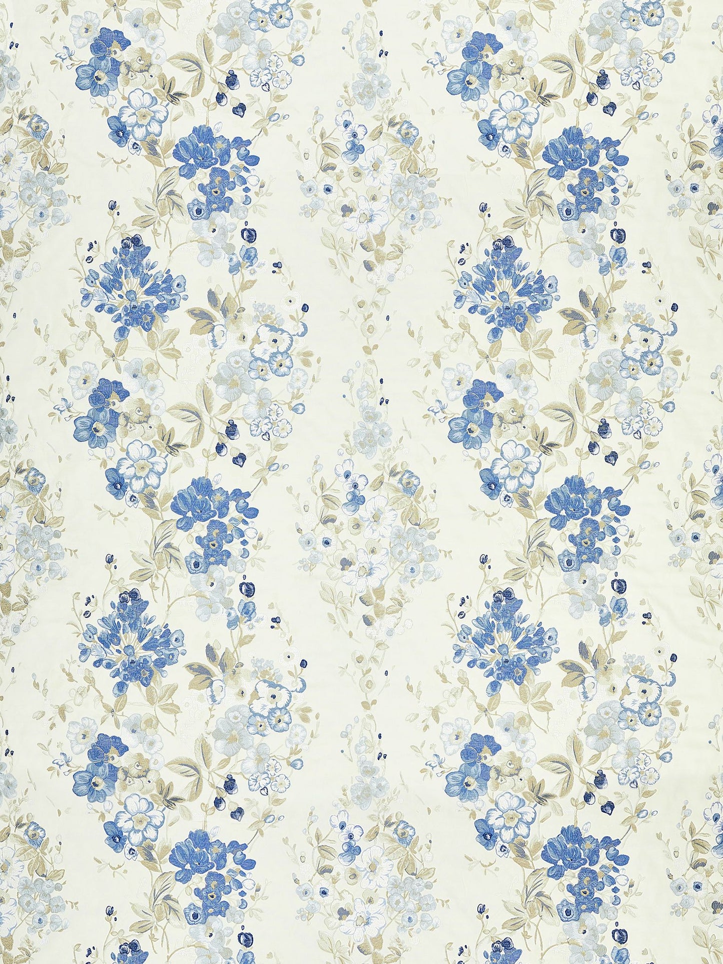 SCALAMANDRE  ANTONELLA LAMPAS FABRIC MORNING GLORY   - SC 000227224 NEW SKU # SC272240002