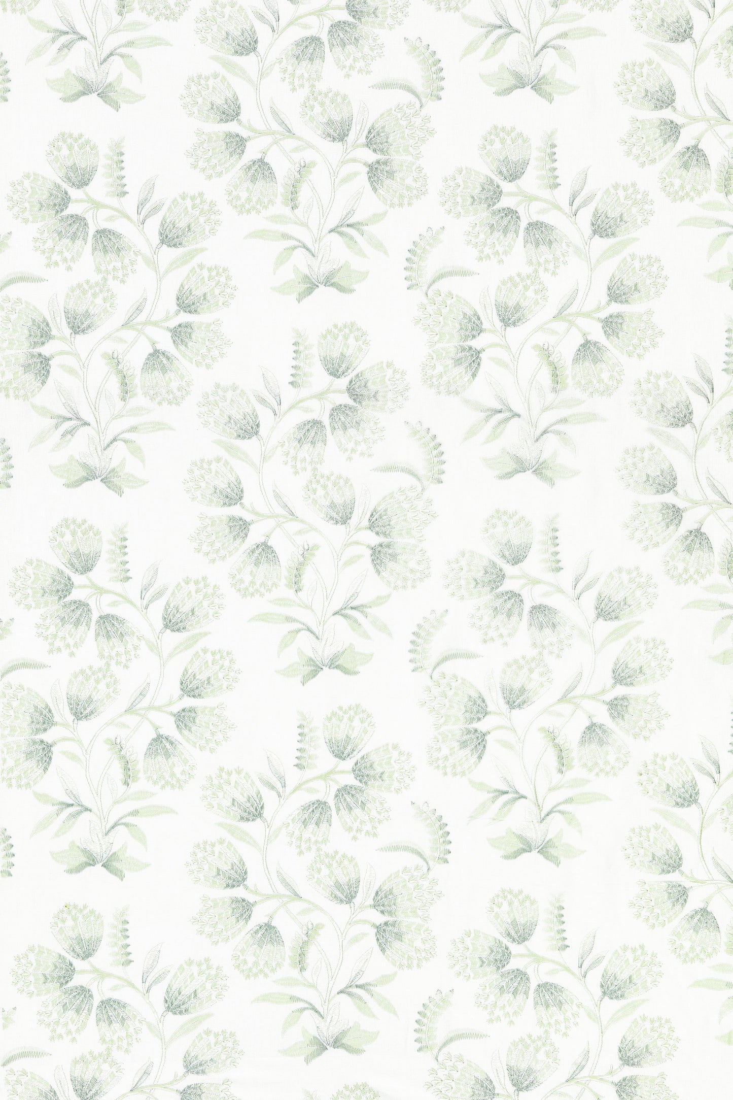 SCALAMANDRE  HANA EMBROIDERY FABRIC EUCALYPTUS   - SC 000227233