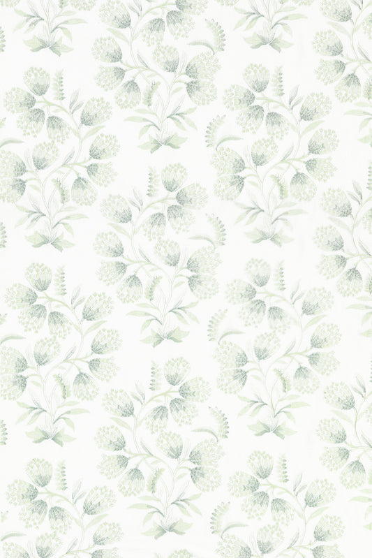 SCALAMANDRE  HANA EMBROIDERY FABRIC EUCALYPTUS   - SC 000227233