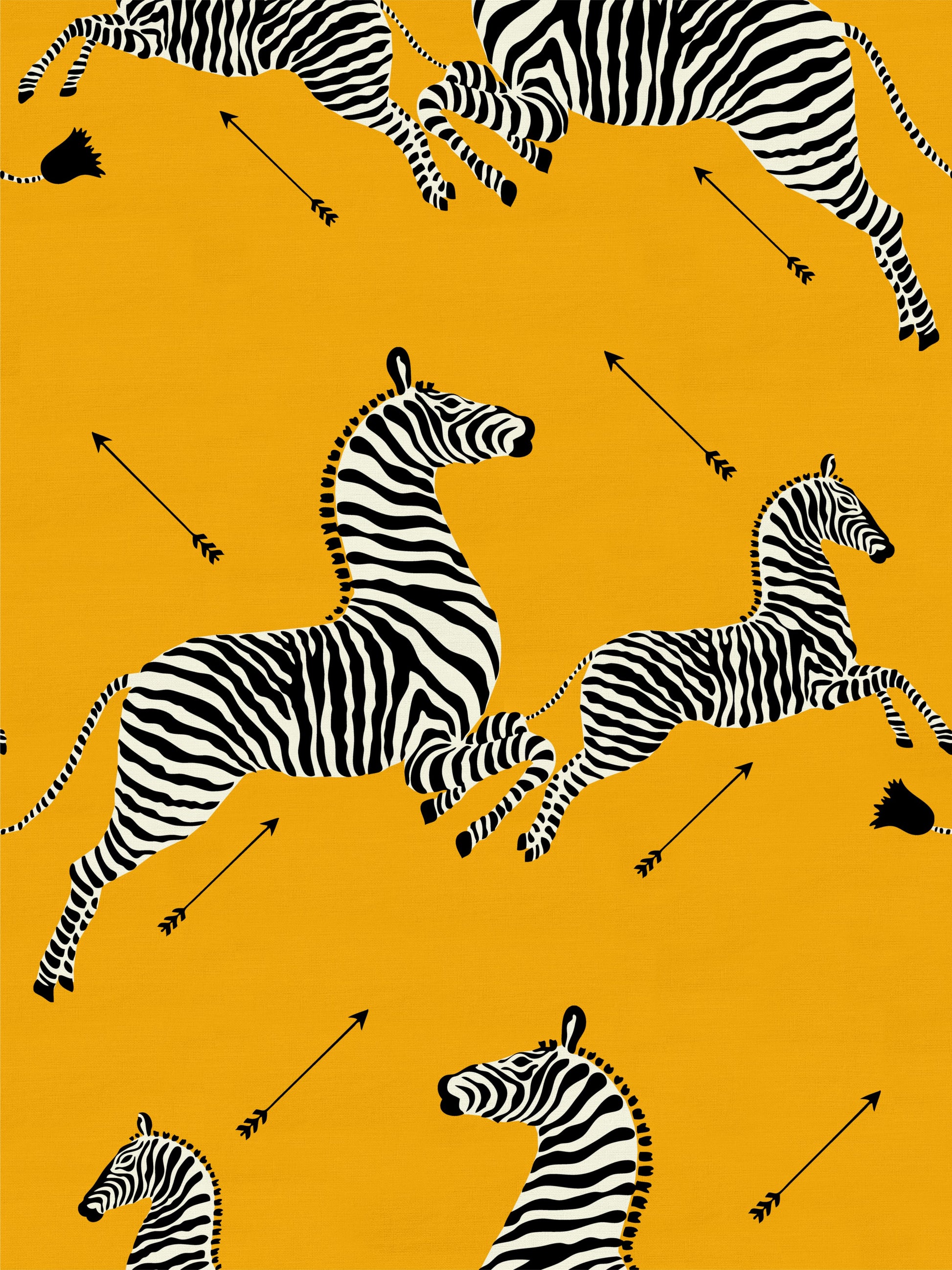 SCALAMANDRE  ZEBRAS - OUTDOOR FABRIC YELLOW   - SC 000236378