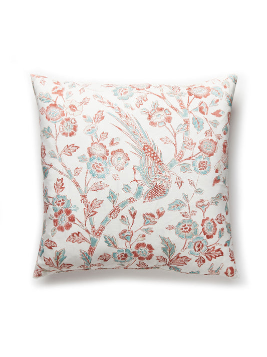 SCALAMANDRE PILLOWS   BIRD / ANIMAL 
FLORAL SQUARE    - SC 0002ANISPILL NEW SKU # SCANISPILL0002
