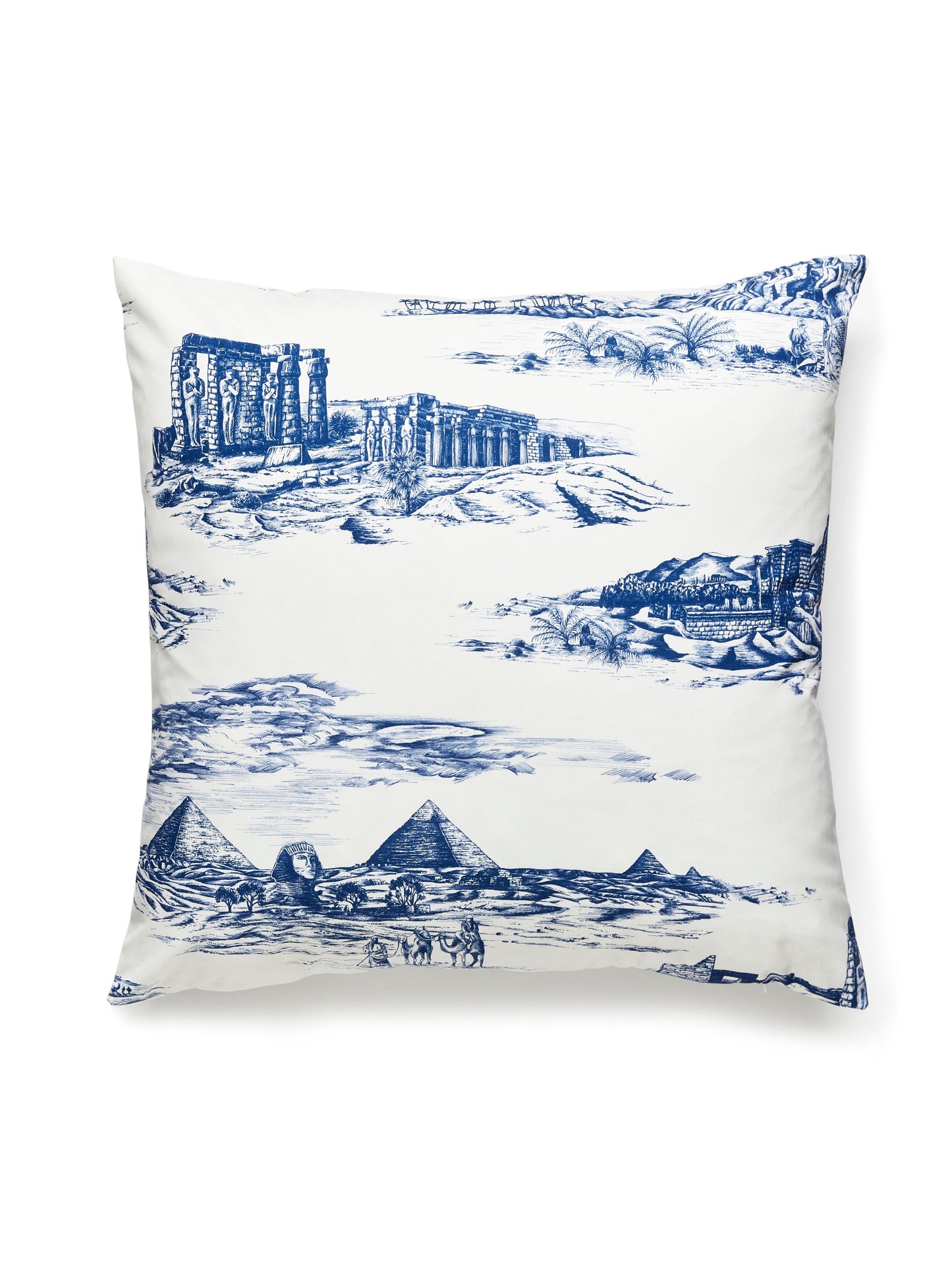 SCALAMANDRE PILLOWS   SCENIC 
TOILE SQUARE    - SC 0002CAIRPILL