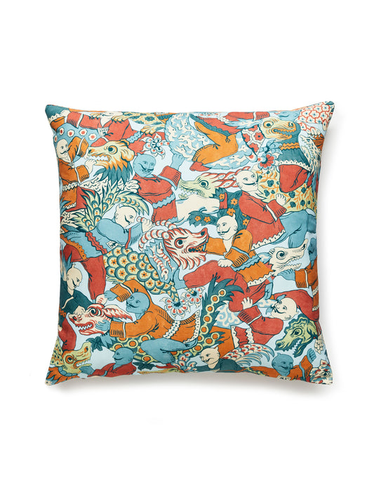 SCALAMANDRE PILLOWS   BIRD / ANIMAL 
CHINOISERIE 
SCENIC SQUARE    - SC 0002DRAGPILL