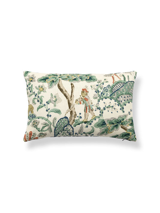 SCALAMANDRE PILLOWS   BIRD / ANIMAL 
BOTANICAL / FOLIAGE 
SCENIC LUMBAR    - SC 0002LBDK16590