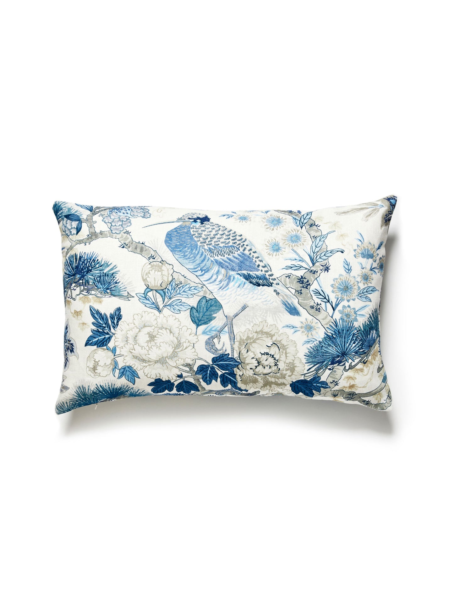 SCALAMANDRE PILLOWS   BIRD / ANIMAL 
BOTANICAL / FOLIAGE 
CHINOISERIE LUMBAR    - SC 0002LSHENPILL