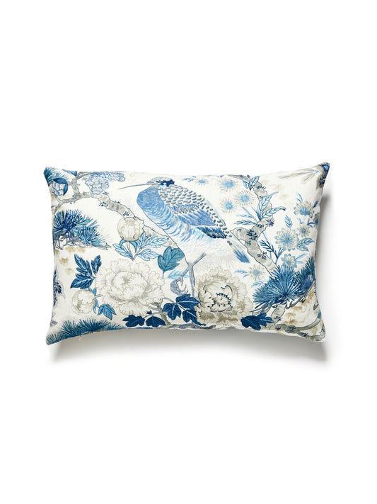 SCALAMANDRE PILLOWS   BIRD / ANIMAL 
BOTANICAL / FOLIAGE 
CHINOISERIE LUMBAR    - SC 0002LSHENPILL NEW SKU # SCLSHENPILL0002
