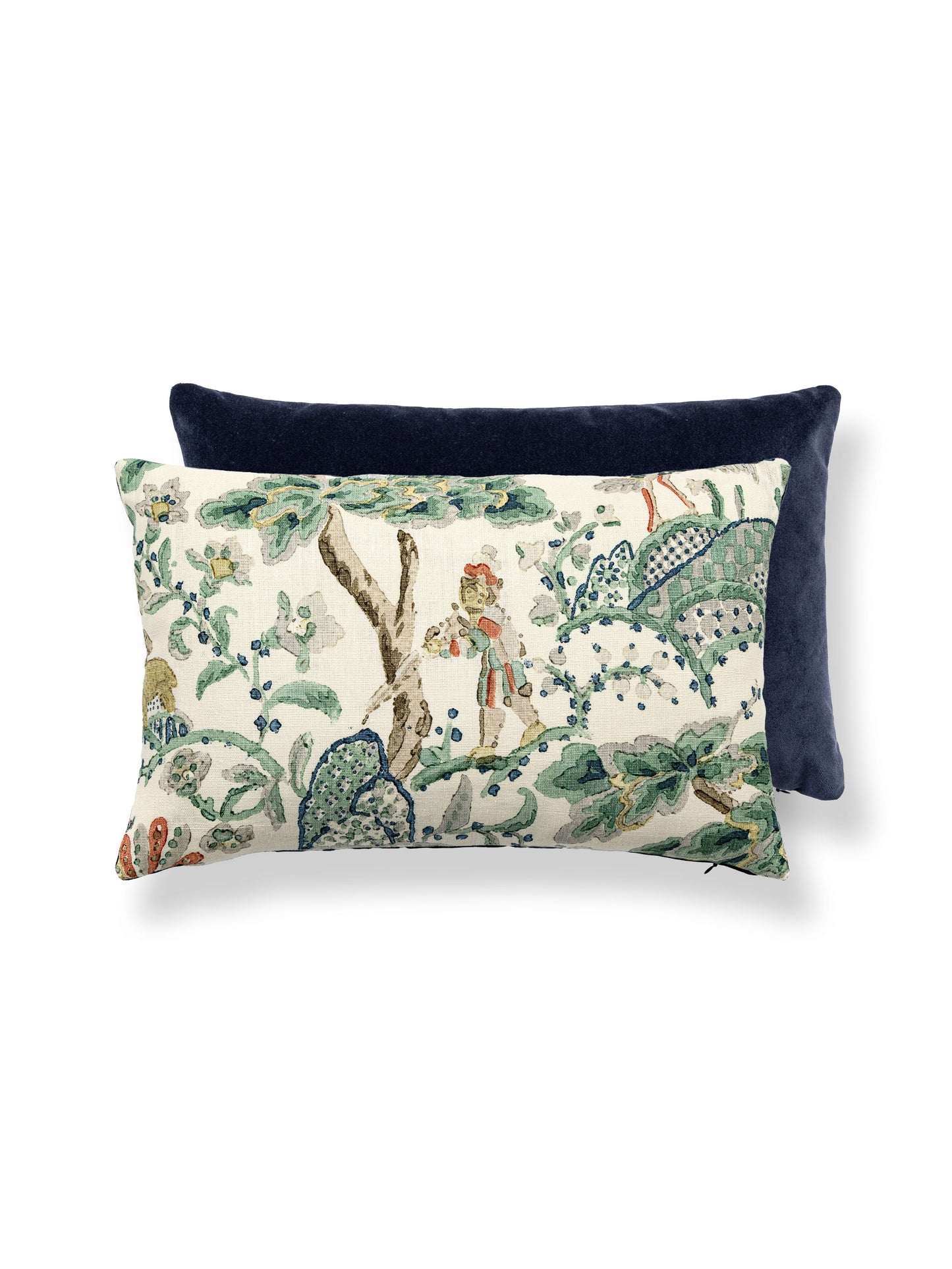 SCALAMANDRE PILLOWS   BIRD / ANIMAL 
BOTANICAL / FOLIAGE 
SCENIC LUMBAR    - SC 0002MBDK16590