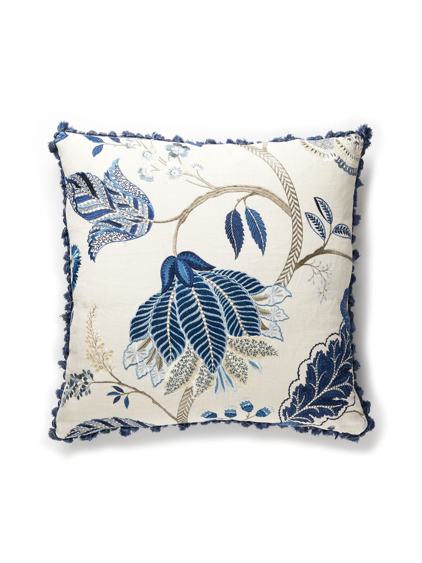 SCALAMANDRE PILLOWS   BOTANICAL / FOLIAGE 
FLORAL 
JACOBEAN / TREE OF LIFE SQUARE    - SC 0002PALAPILL