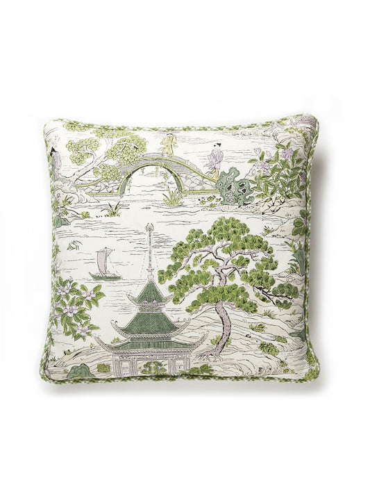 SCALAMANDRE PILLOWS   CHINOISERIE 
SCENIC SQUARE    - SC 0002SATOPILL NEW SKU # SCSATOPILL0002