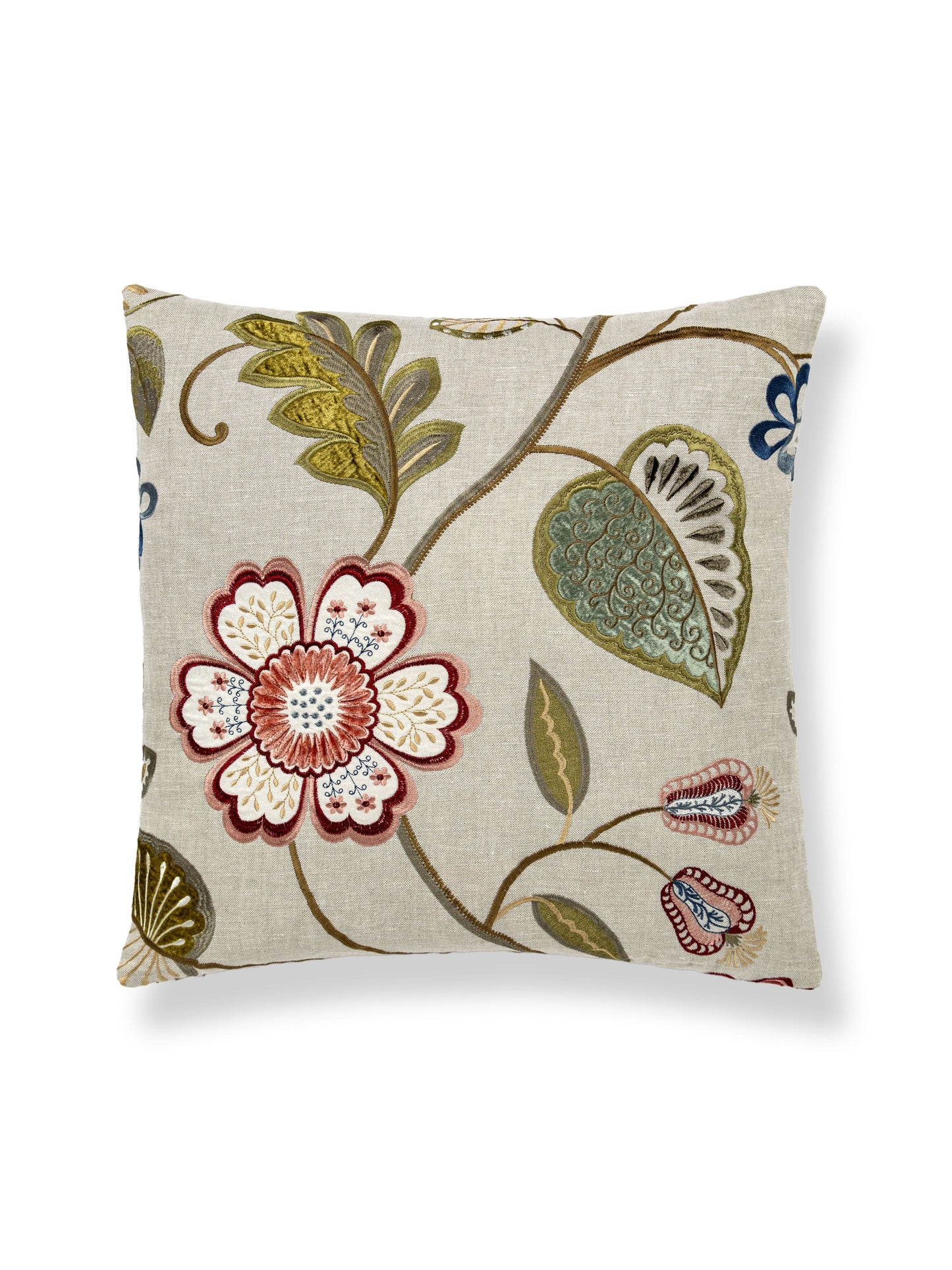 SCALAMANDRE PILLOWS   BOTANICAL / FOLIAGE 
FLORAL SQUARE    - SC 0002SDDK27071