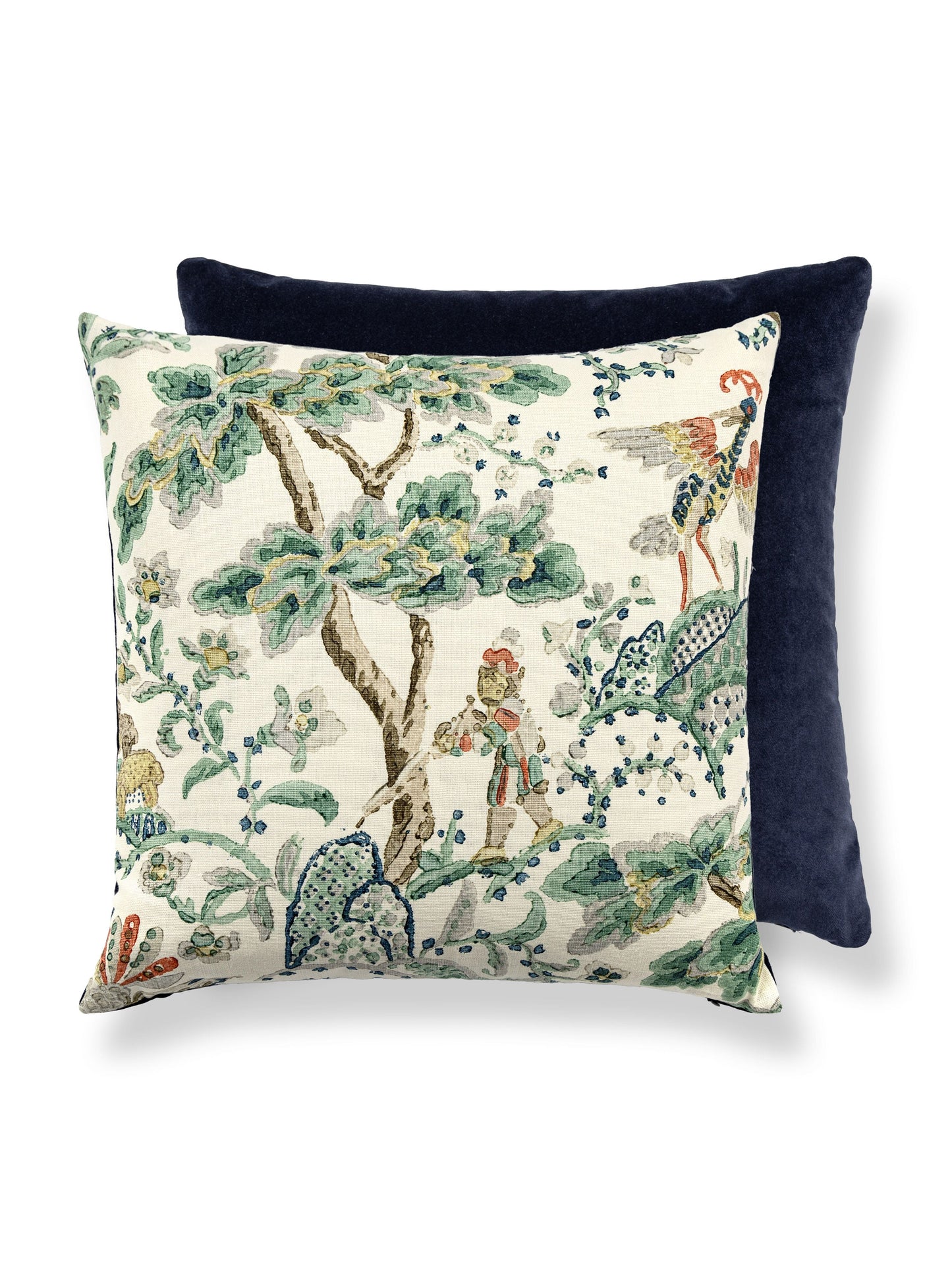 SCALAMANDRE PILLOWS   BIRD / ANIMAL 
BOTANICAL / FOLIAGE 
SCENIC SQUARE    - SC 0002TDDK16590 NEW SKU # SCTDDK165900002
