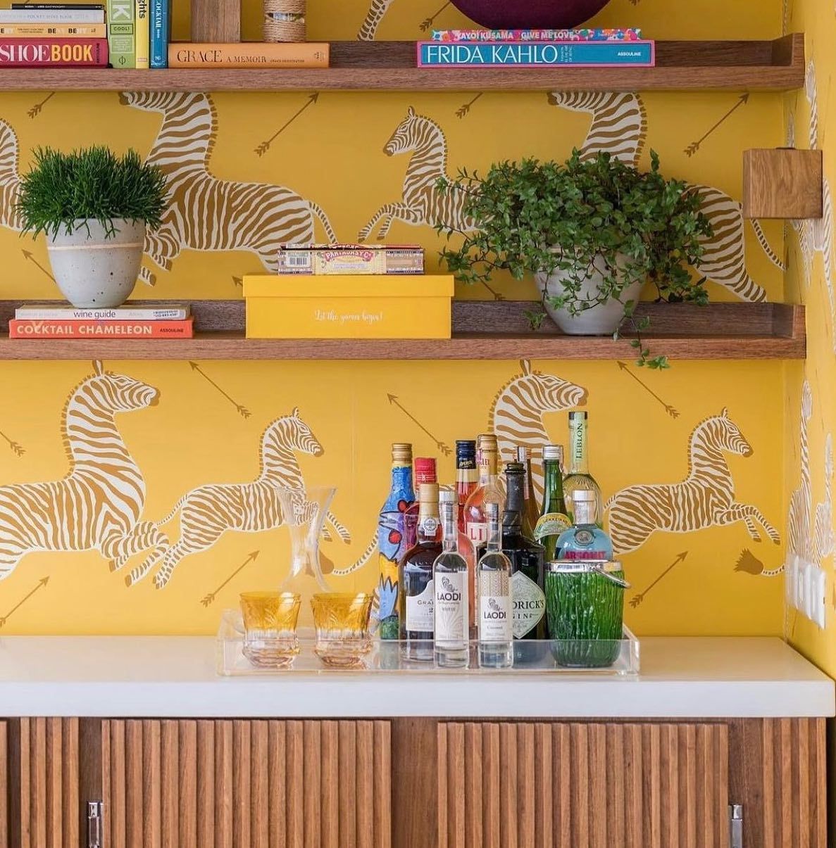 SCALAMANDRE  ZEBRAS - WALLPAPER BIRD , ANIMAL ZANZIBAR GOLD   - SC 0002WP81388M NEW SKU # SCWP81388M0002