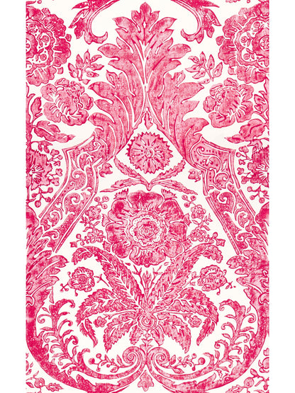SCALAMANDRE  LUCIANA DAMASK PRINT DAMASK RASPBERRY   - SC 0002WP88354 NEW SKU # SCWP883540002