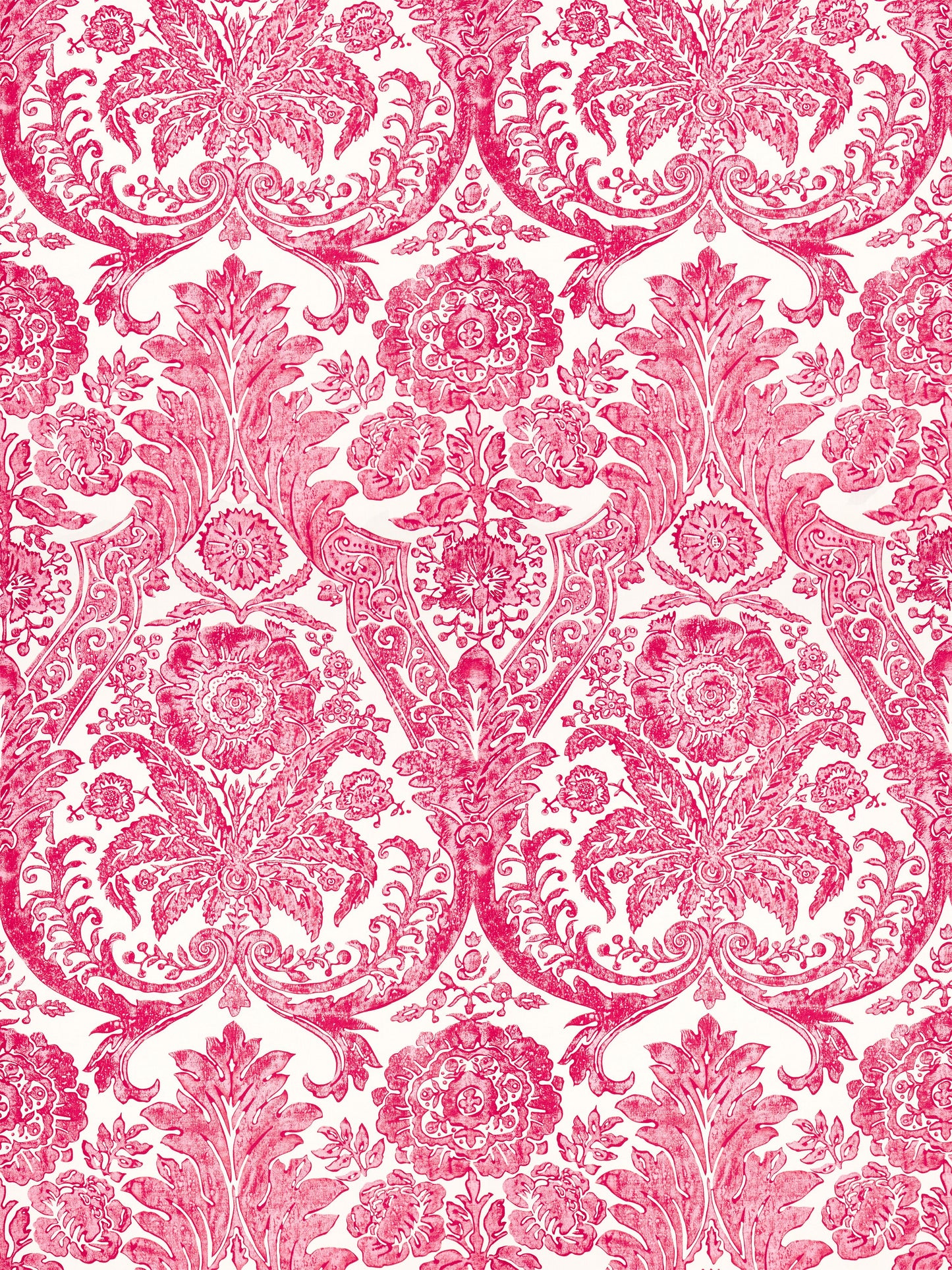 SCALAMANDRE  LUCIANA DAMASK PRINT DAMASK RASPBERRY   - SC 0002WP88354 NEW SKU # SCWP883540002