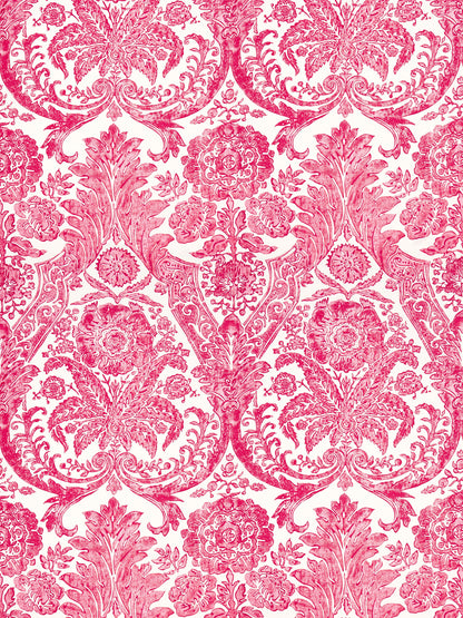 SCALAMANDRE  LUCIANA DAMASK PRINT DAMASK RASPBERRY   - SC 0002WP88354 NEW SKU # SCWP883540002