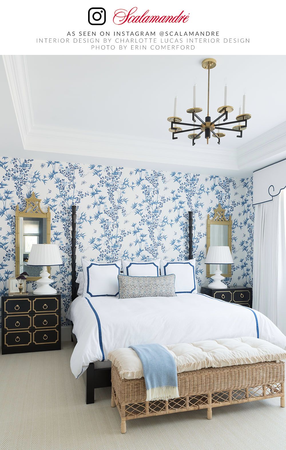 SCALAMANDRE  JARDIN DE CHINE BIRD , ANIMAL 
BOTANICAL , FOLIAGE 
CHINOISERIE 
FLORAL PORCELAIN   - SC 0002WP88375 NEW SKU # SCWP883750002