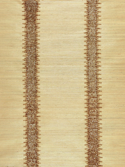 SCALAMANDRE  VERONICA BEADED GRASSCLOTH STRIPE BURNISHED GOLD   - SC 0002WP88386 NEW SKU # SCWP883860002