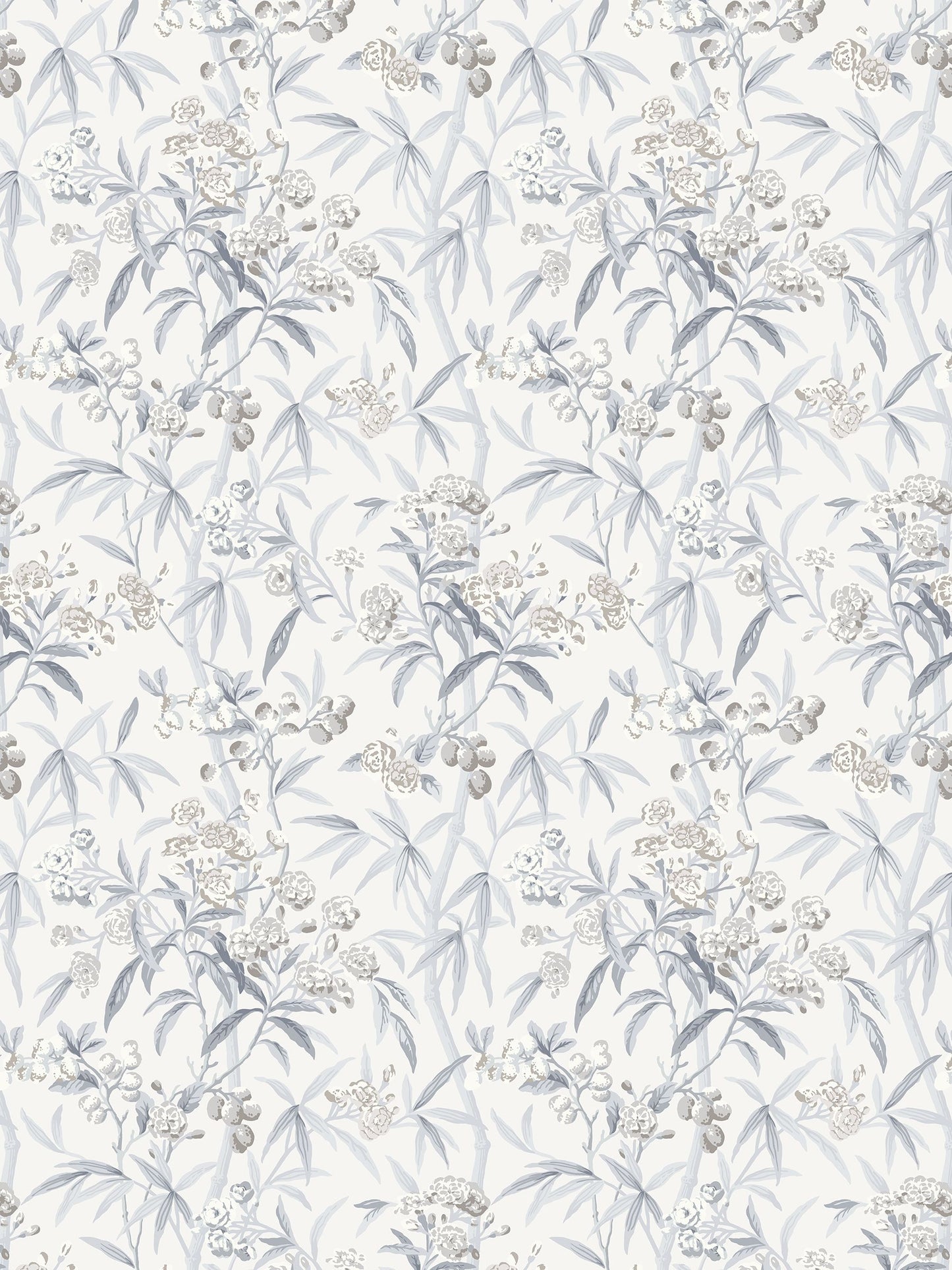 SCALAMANDRE  LANAI BOTANICAL , FOLIAGE 
FLORAL 
HISTORIC SILVER MIST   - SC 0002WP88431 NEW SKU # SCWP884310002