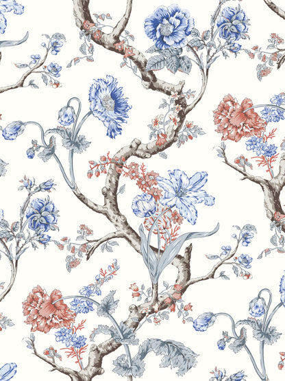 SCALAMANDRE  ANDREW JACKSON FLORAL BOTANICAL , FOLIAGE 
FLORAL 
HISTORIC RIVIERA   - SC 0002WP88432 NEW SKU # SCWP884320002