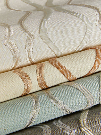 SCALAMANDRE  VALENTINA EMBELLISHED SISAL DIAMOND , OGEE 
FRETWORK , LATTICE 
STRIPE SHELL   - SC 0002WP88447 NEW SKU # SCWP884470002