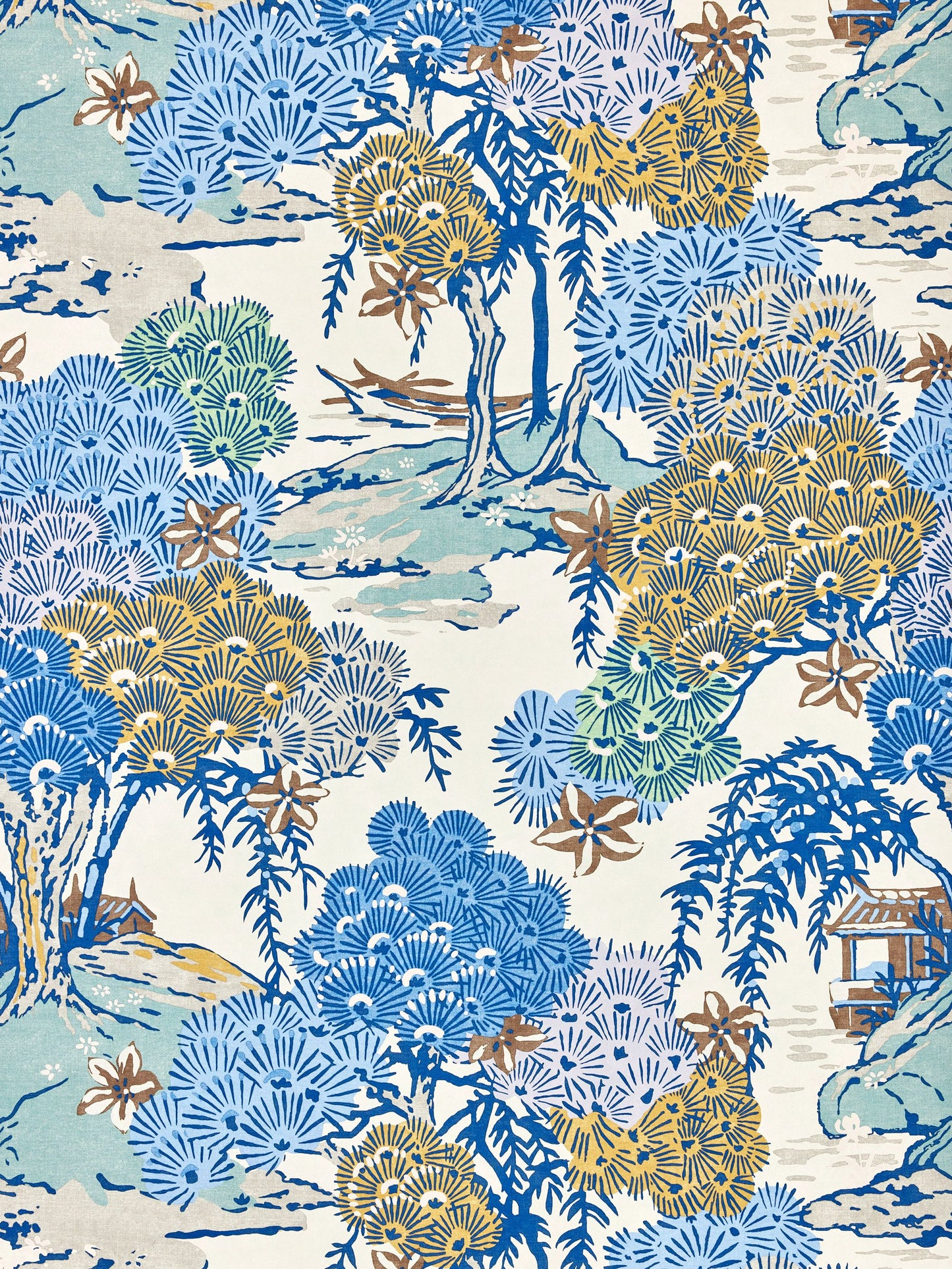 SCALAMANDRE  SEA OF TREES - WALLCOVERING BOTANICAL , FOLIAGE 
CHINOISERIE 
GRAPHIC 
SCENIC BLUE RIDGE   - SC 0002WP88553 NEW SKU # SCWP885530002