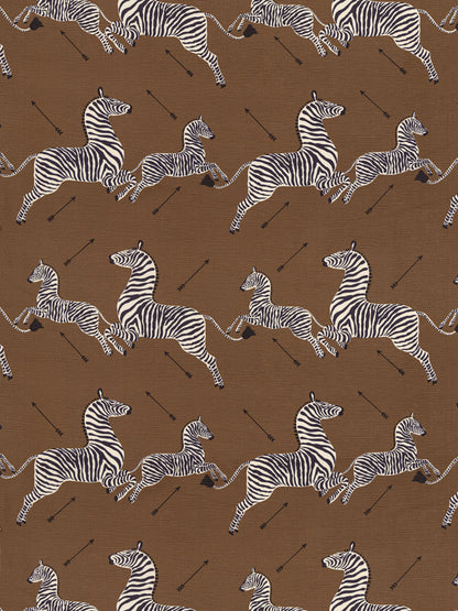 SCALAMANDRE  ZEBRAS - FABRIC FABRIC SAFARI BROWN   - SC 000316496M NEW SKU # SC16496M0003