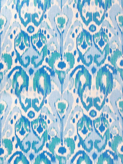 SCALAMANDRE  GREYSTONE FABRIC BLUES ON CREAM   - SC 000316527 NEW SKU # SC165270003