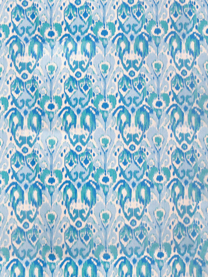SCALAMANDRE  GREYSTONE FABRIC BLUES ON CREAM   - SC 000316527 NEW SKU # SC165270003