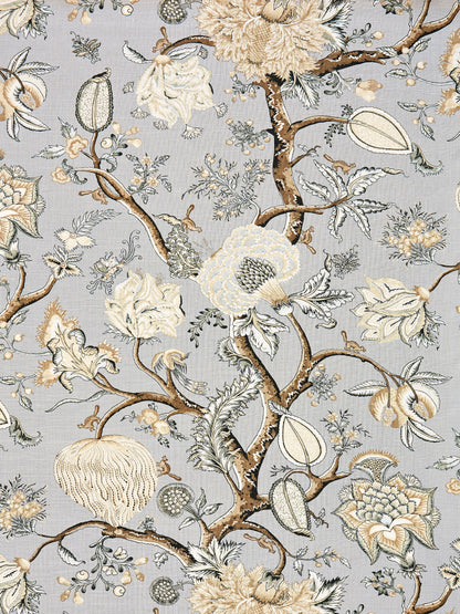 SCALAMANDRE  PONDICHERRY LINEN PRINT FABRIC MINERAL   - SC 000316556 NEW SKU # SC165560003