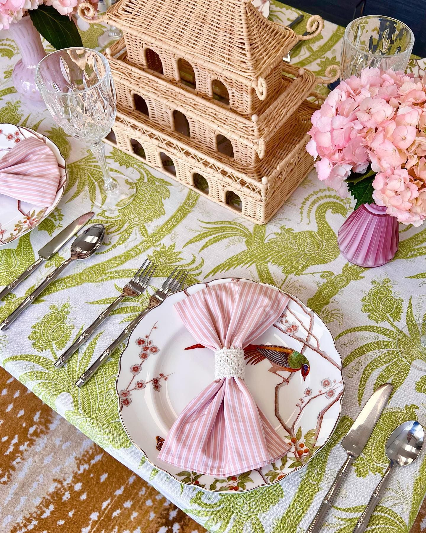 SCALAMANDRE  BALINESE PEACOCK LINEN PRINT FABRIC PEAR   - SC 000316575 NEW SKU # SC165750003