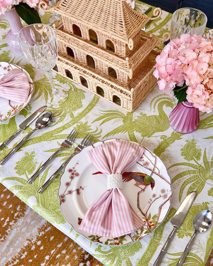 SCALAMANDRE  BALINESE PEACOCK LINEN PRINT FABRIC PEAR   - SC 000316575 NEW SKU # SC165750003