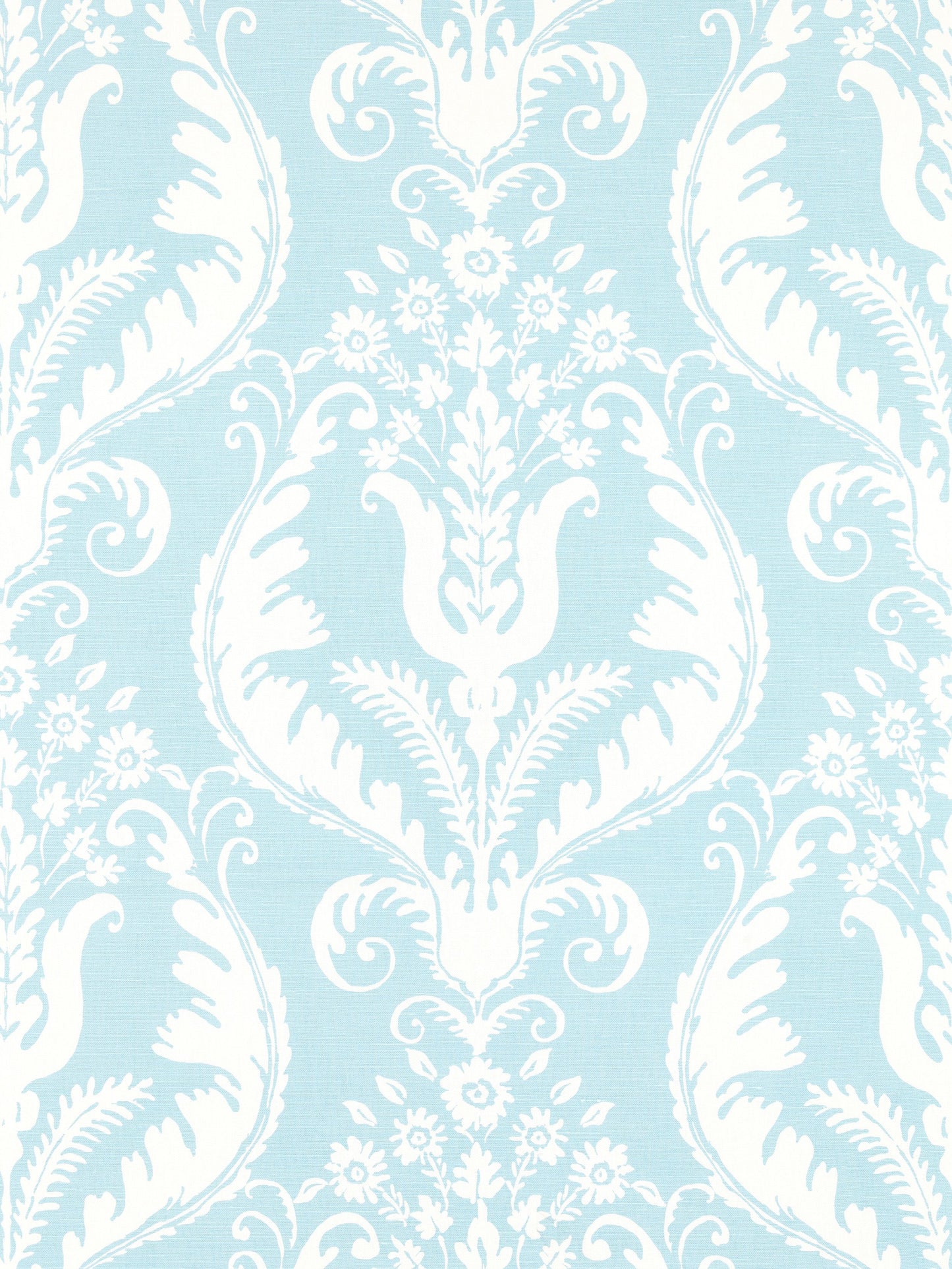 SCALAMANDRE  PRIMAVERA LINEN PRINT FABRIC SKY   - SC 000316597