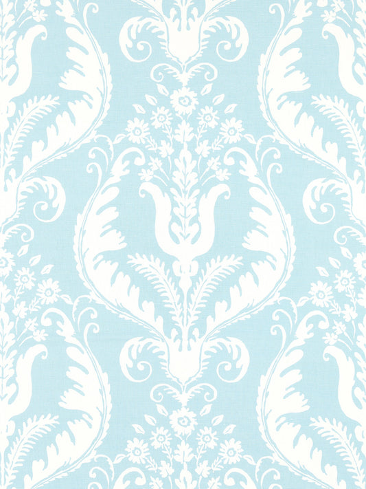 SCALAMANDRE  PRIMAVERA LINEN PRINT FABRIC SKY   - SC 000316597