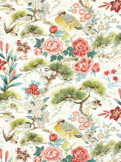SCALAMANDRE  SHENYANG LINEN PRINT FABRIC BLOOM   - SC 000316601 NEW SKU # SC166010003