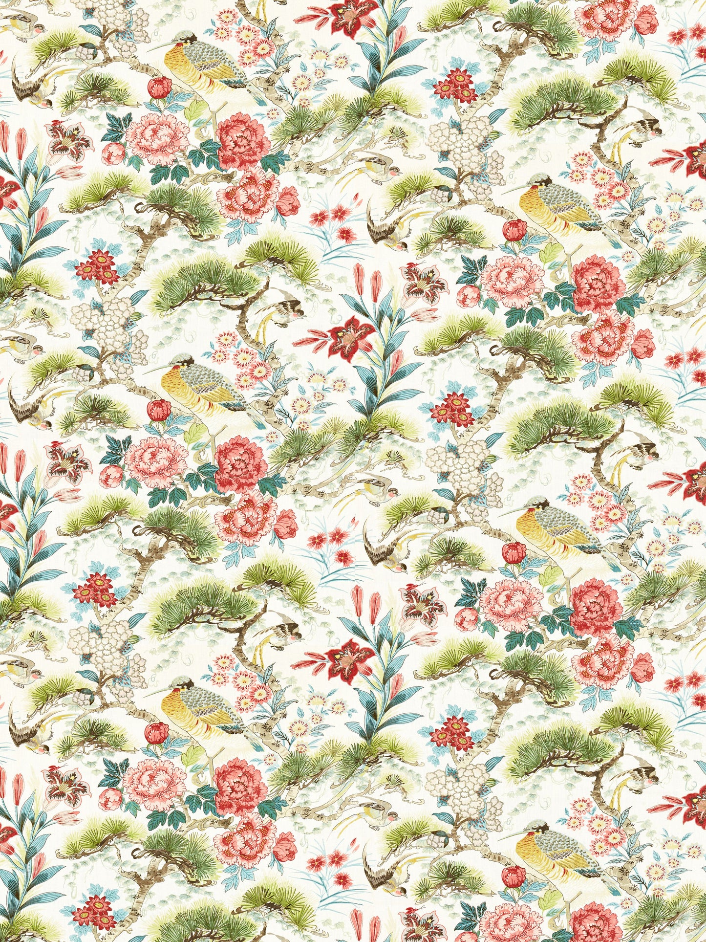 SCALAMANDRE  SHENYANG LINEN PRINT FABRIC BLOOM   - SC 000316601 NEW SKU # SC166010003