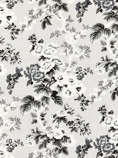 SCALAMANDRE  ASCOT LINEN PRINT FABRIC FRENCH GREY   - SC 000316602 NEW SKU # SC166020003