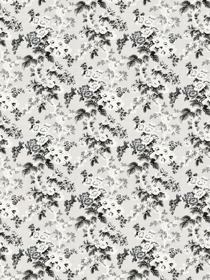 SCALAMANDRE  ASCOT LINEN PRINT FABRIC FRENCH GREY   - SC 000316602 NEW SKU # SC166020003