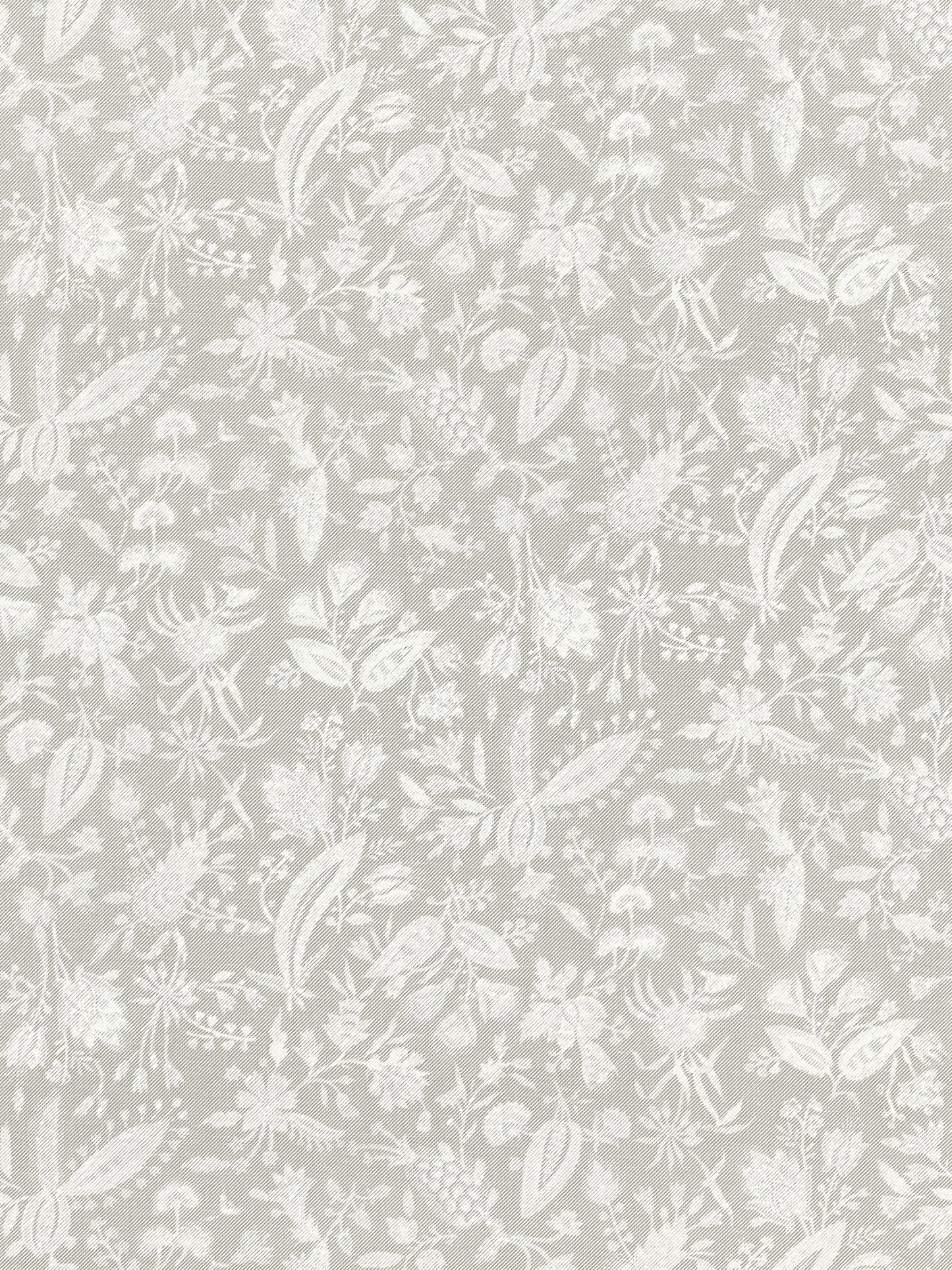 SCALAMANDRE  TULIA LINEN PRINT FABRIC FRENCH GREY   - SC 000316605