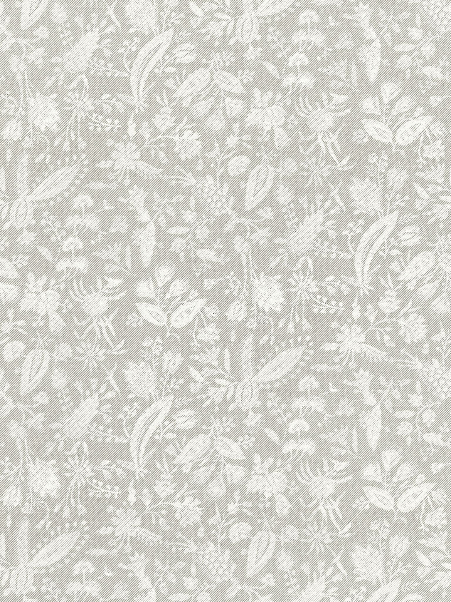 SCALAMANDRE  TULIA LINEN PRINT FABRIC FRENCH GREY   - SC 000316605