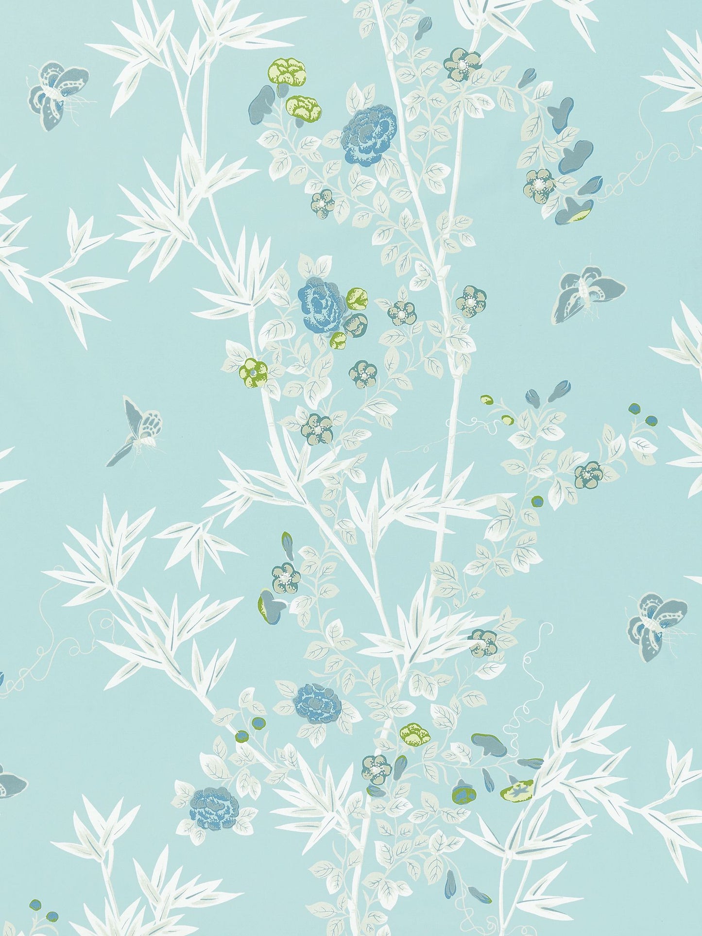 SCALAMANDRE  JARDIN DE CHINE PRINT FABRIC CIEL   - SC 000316608